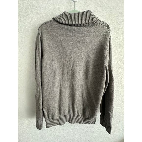 CHAPS Ralph Lauren Unisex Cardigan Sweater Grey Button Long Sleeve Cotton Sz L - Picture 8 of 11